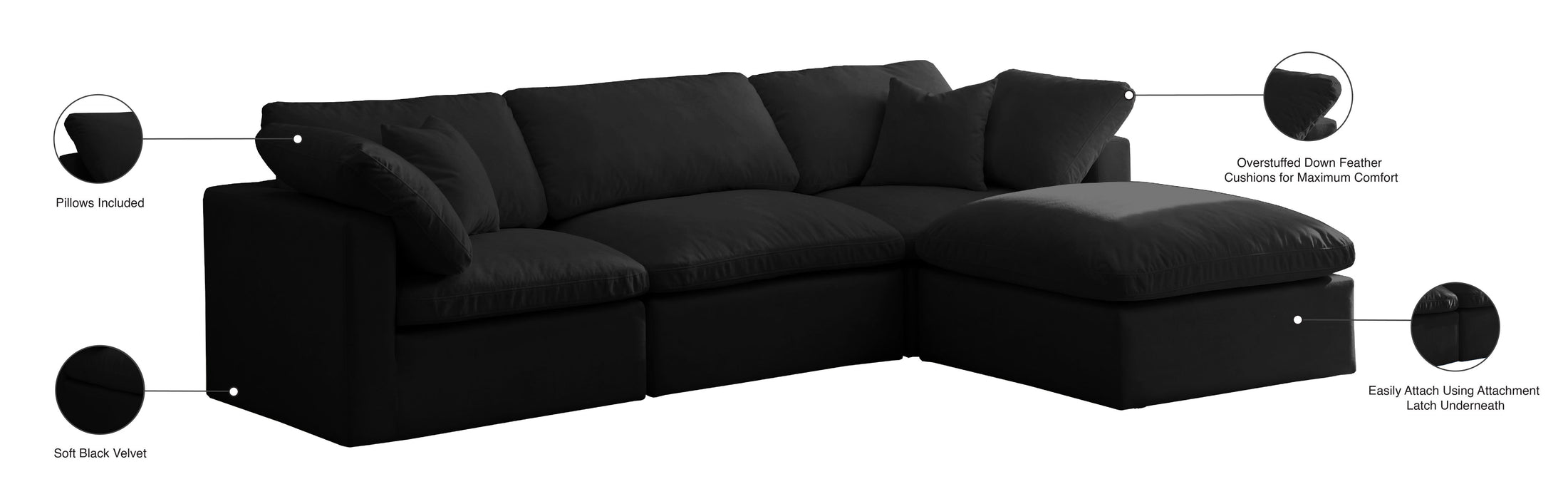 Plush - 4 Piece Modular Sectional