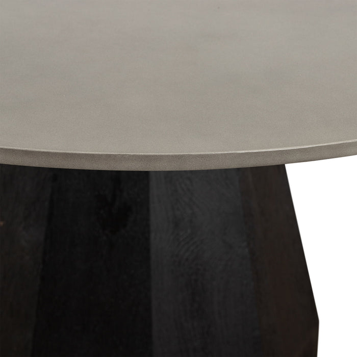 Revival - Round Dining Table - Concrete / Oak