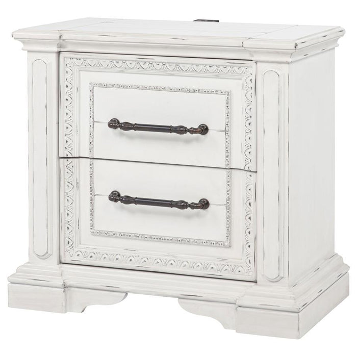 Mckinney - 2-Drawer Nightstand With Dual USB - Vintage White