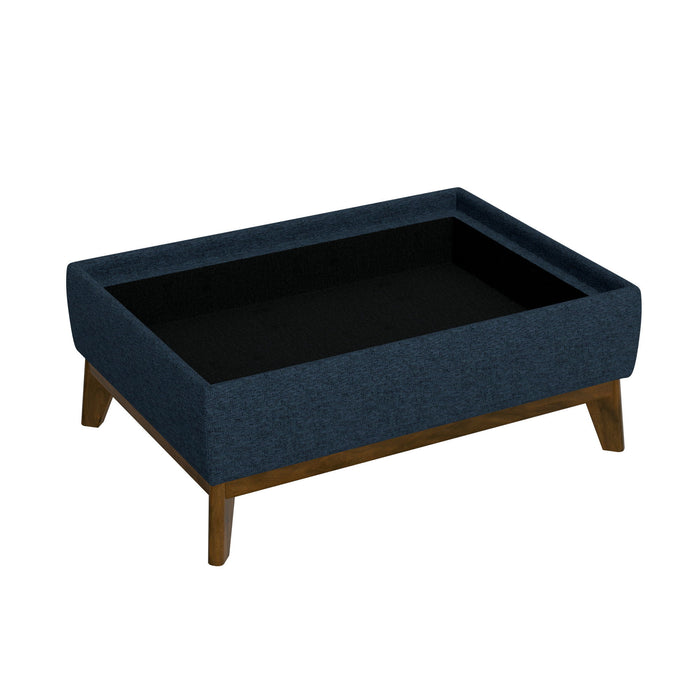 Aria - Reversible Tray Ottoman - Navy Storm