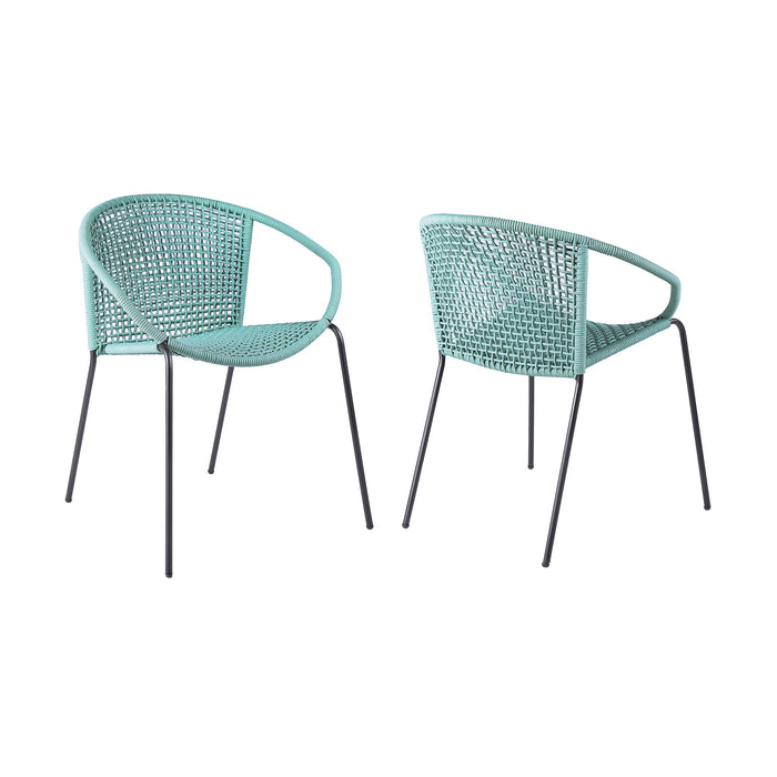 Snack - Indoor / Outdoor Stackable Steel Dining Chair (Set of 2)