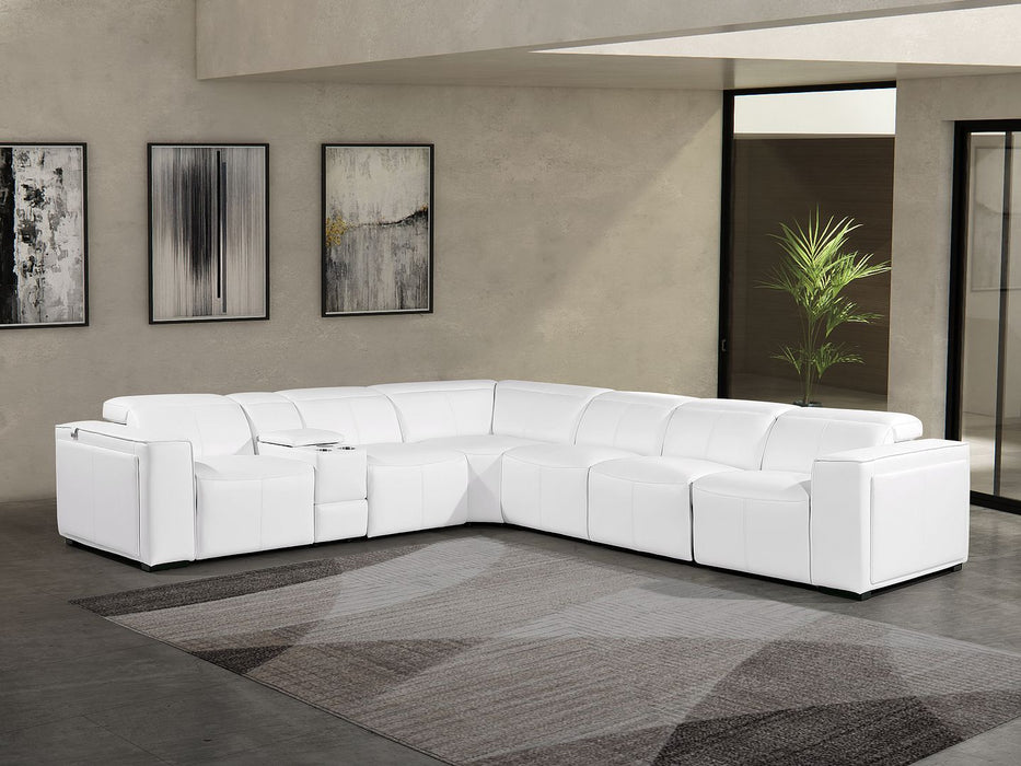 1224 - 7-Piece L-Shaped Sectional Sofa In With 3 Power Recliners & Power Headrests