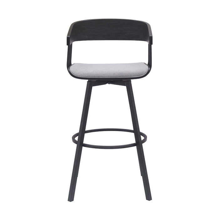 Athena - Swivel Black Metal Stool