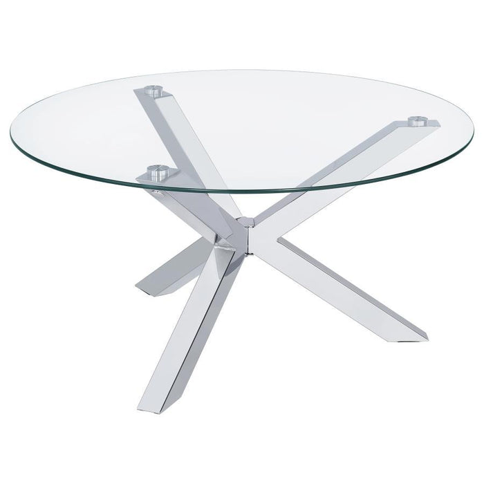 Kenzie - Round Tempered Glass Top Table