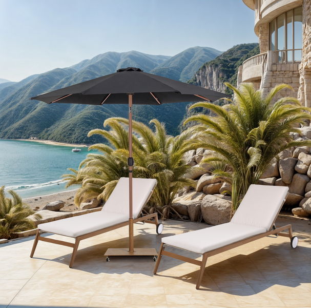 Fiji - Patio Umbrella With Teak Pole