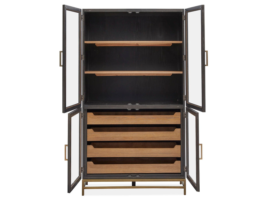 Lindon - Two Tone Dining Cabinet - Dark Brown