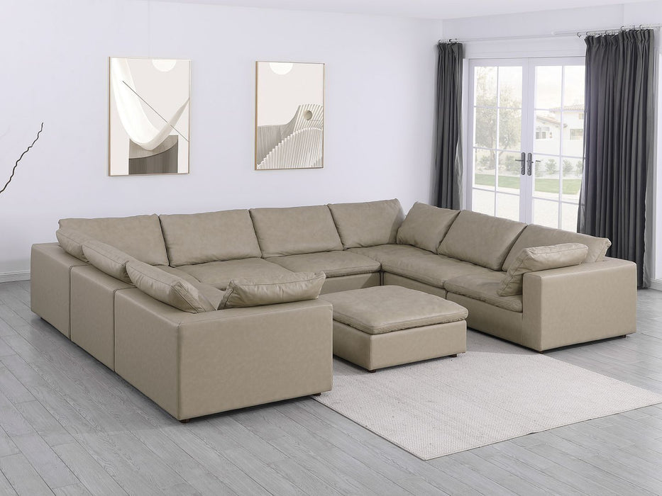 1100 - 9-Piece U-Shaped Sectional In Top-Grain Italian Leather