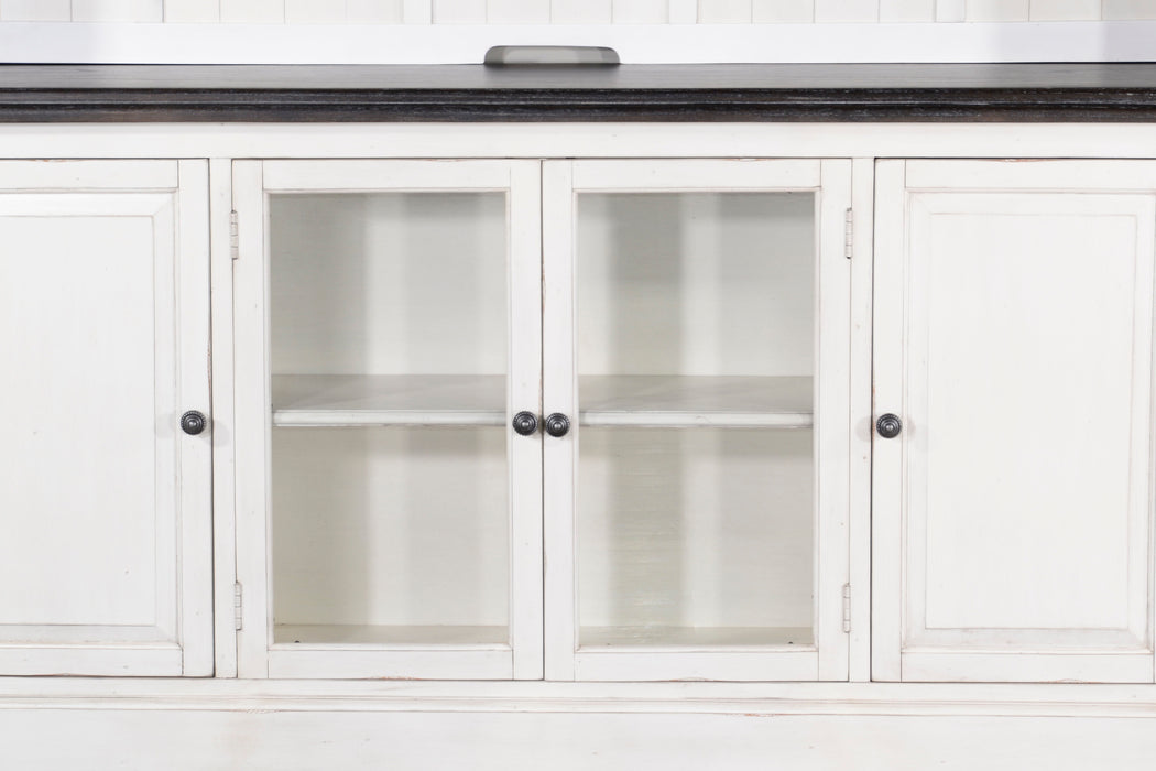 Carriage House - Entertainment Wall - Cottage White / Europen Dark