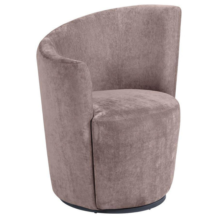 Nueva - Upholstered Swivel Chair Curved Backrest