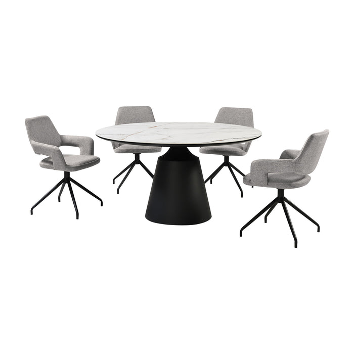 Knox Penny - Dining Set Stone Top And Chairs