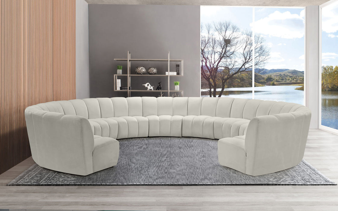Infinity - 11 Piece Velvet Modular Sectional