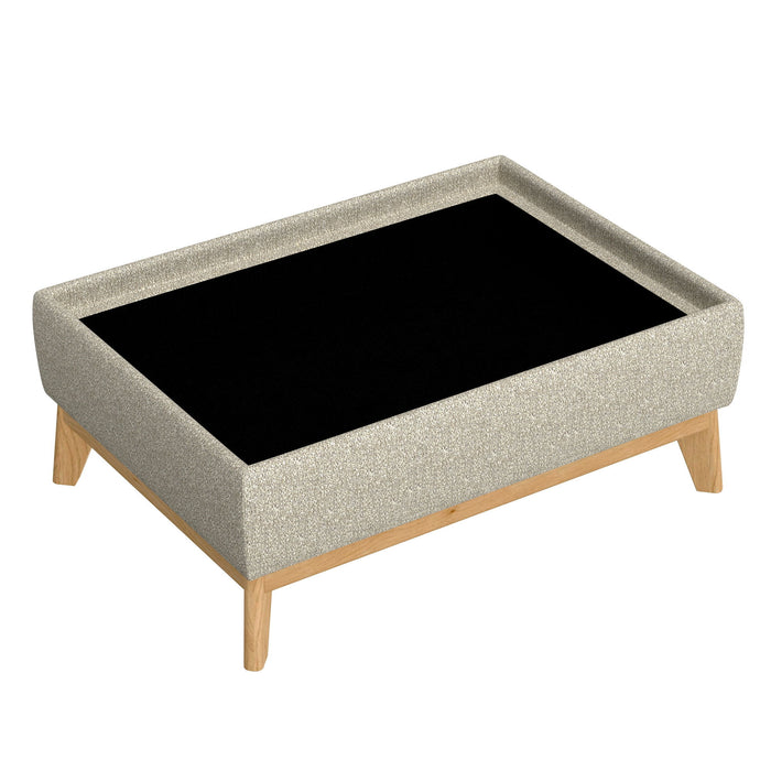 Reverie - Reversible Tray Ottoman - Gray