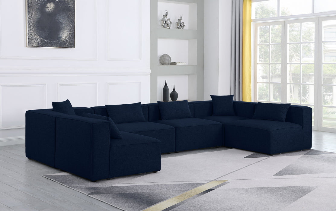 Cube - Linen 6 Piece Modular Armless Sectional