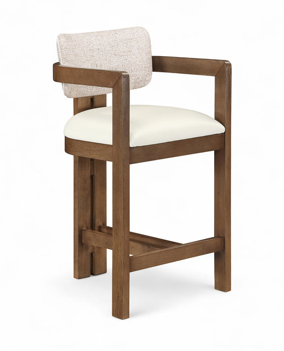 Ravina - Upholstered Counter Stool With Stained Brown Base