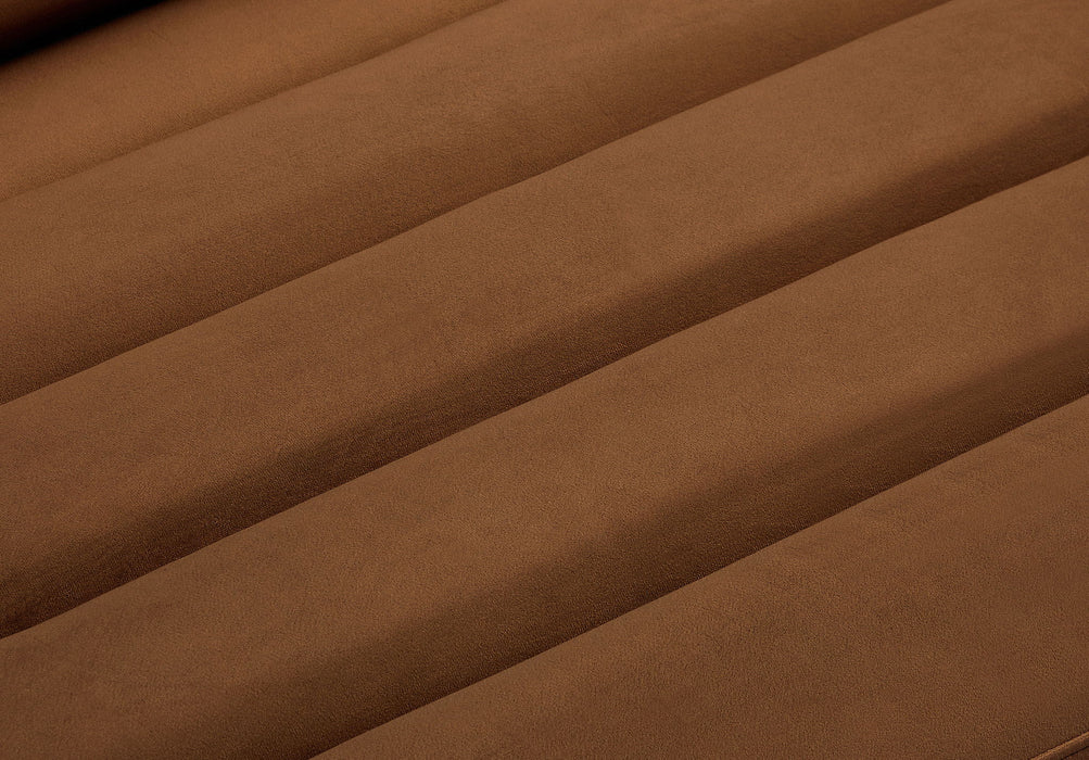 Cascade - Velvet Sofa - Saddle