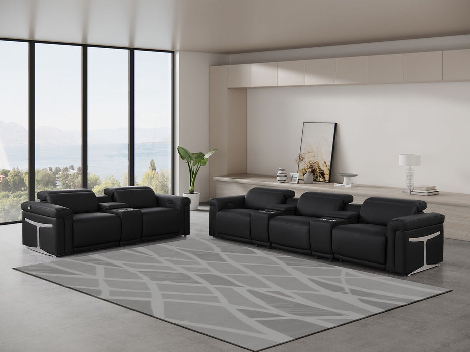 1126 - 8-Piece Modular Power Reclining Sofa & Loveseat Set In With 5 Power Recliners & Power Headrests