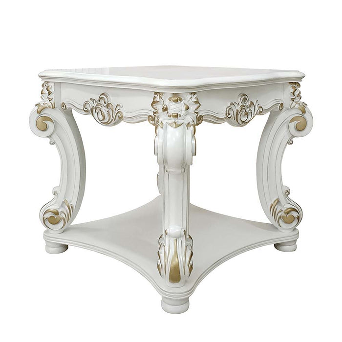 Vendom - End Table - Antique Pearl Finish