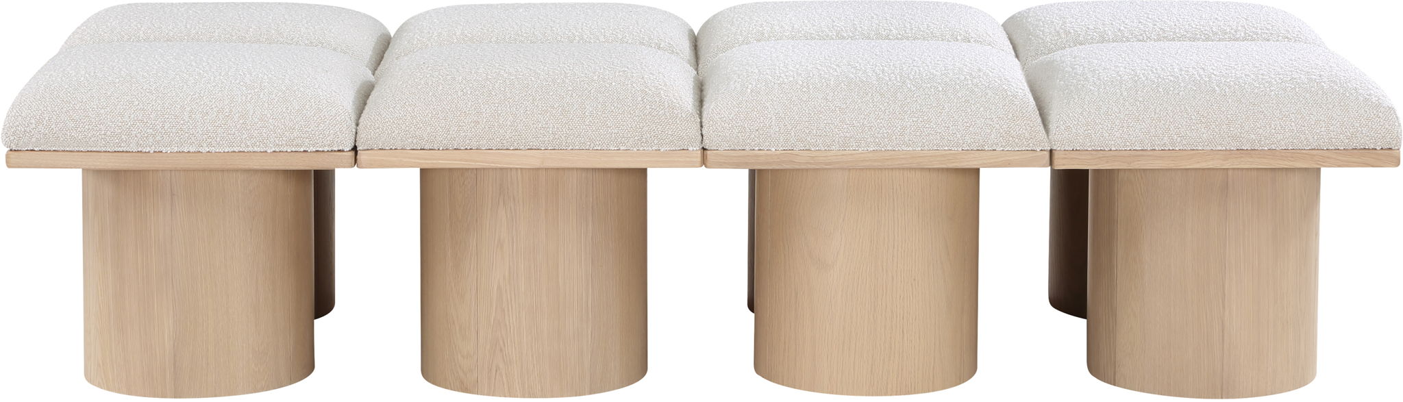 Pavilion - 8 Piece Modular Bench With Natural Base