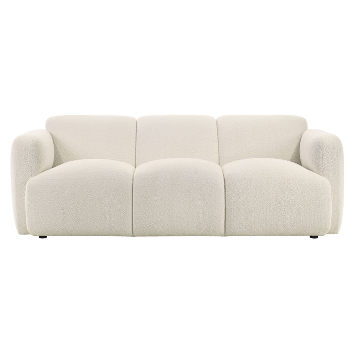 Sierra Boucle Fabric Sofa With Rounded Arms - Thumbnail 2