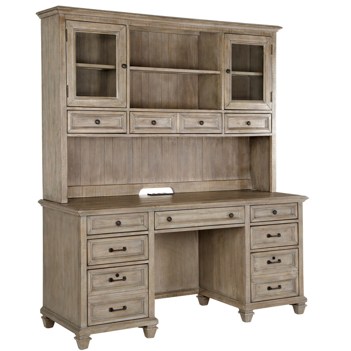 Lancaster - Credenza With Hutch - Dove Tail Grey