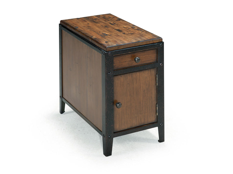 Pinebrook - Chairside Door End Table - Distressed Natural Pine