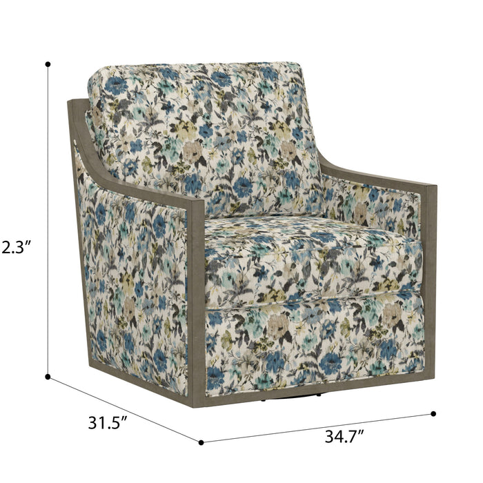 Cecily - Swivel Chair - Blue Meadow