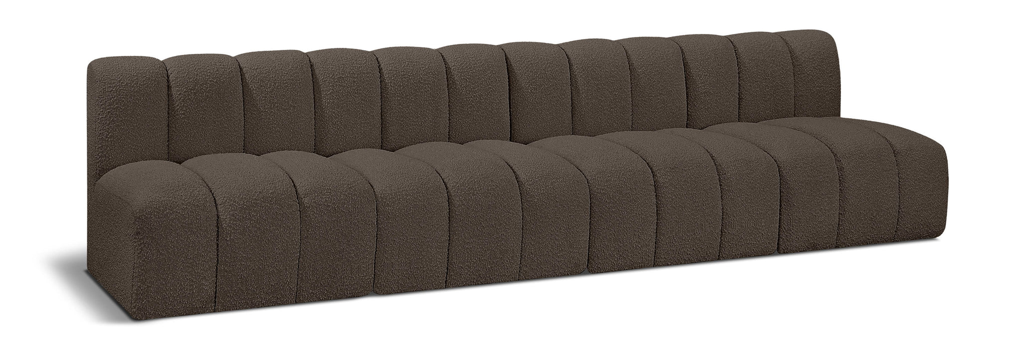 Arc - Boucle Fabric 4 Seats Modular Sofa