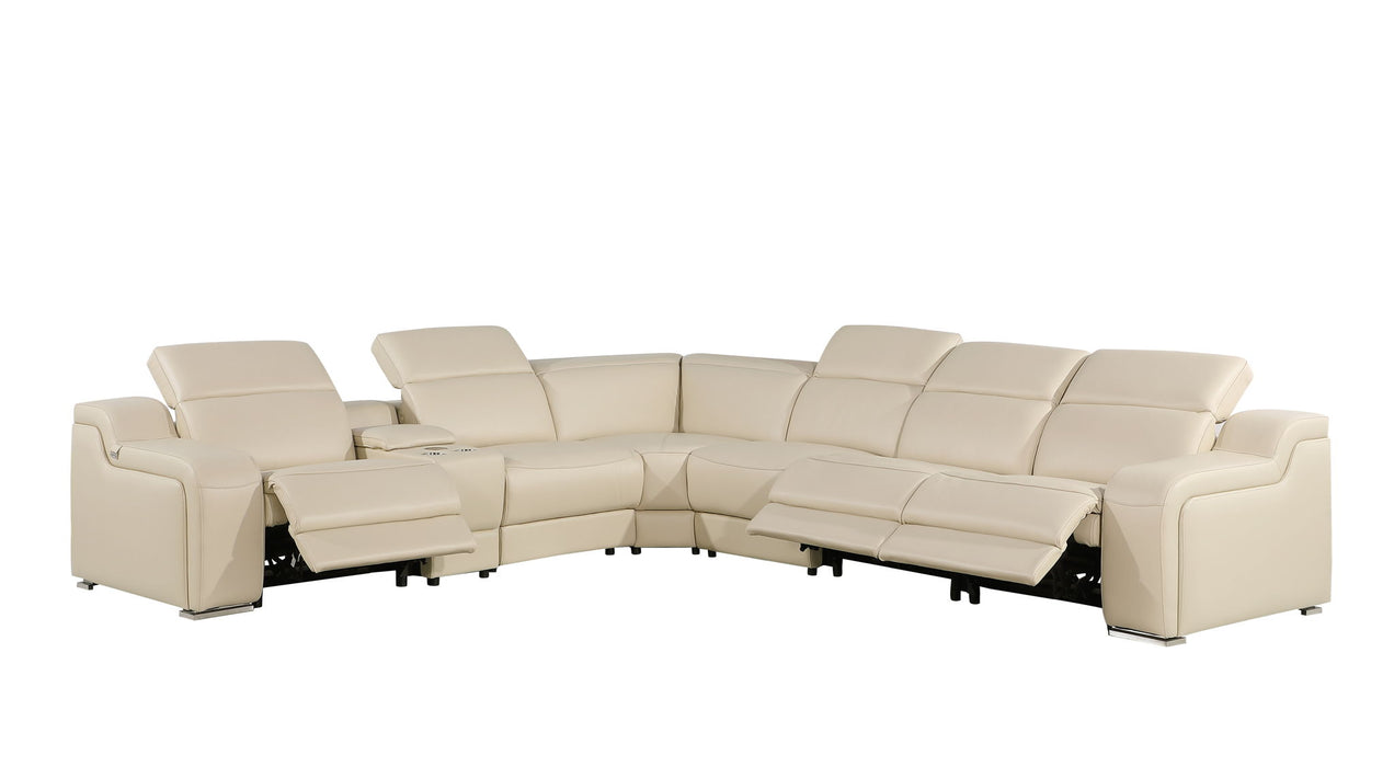 1116 Power Reclining Italian Leather Sectional