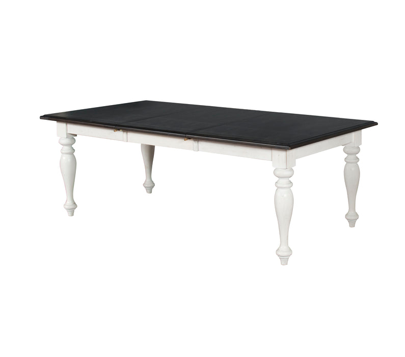 Carriage House - Rectangular Extension Dining Table - Cottage White / Europen Dark
