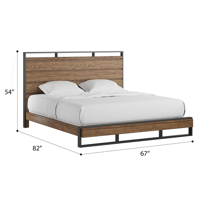 Hendrick - Complete Queen Panel Bed - Sepia Brown