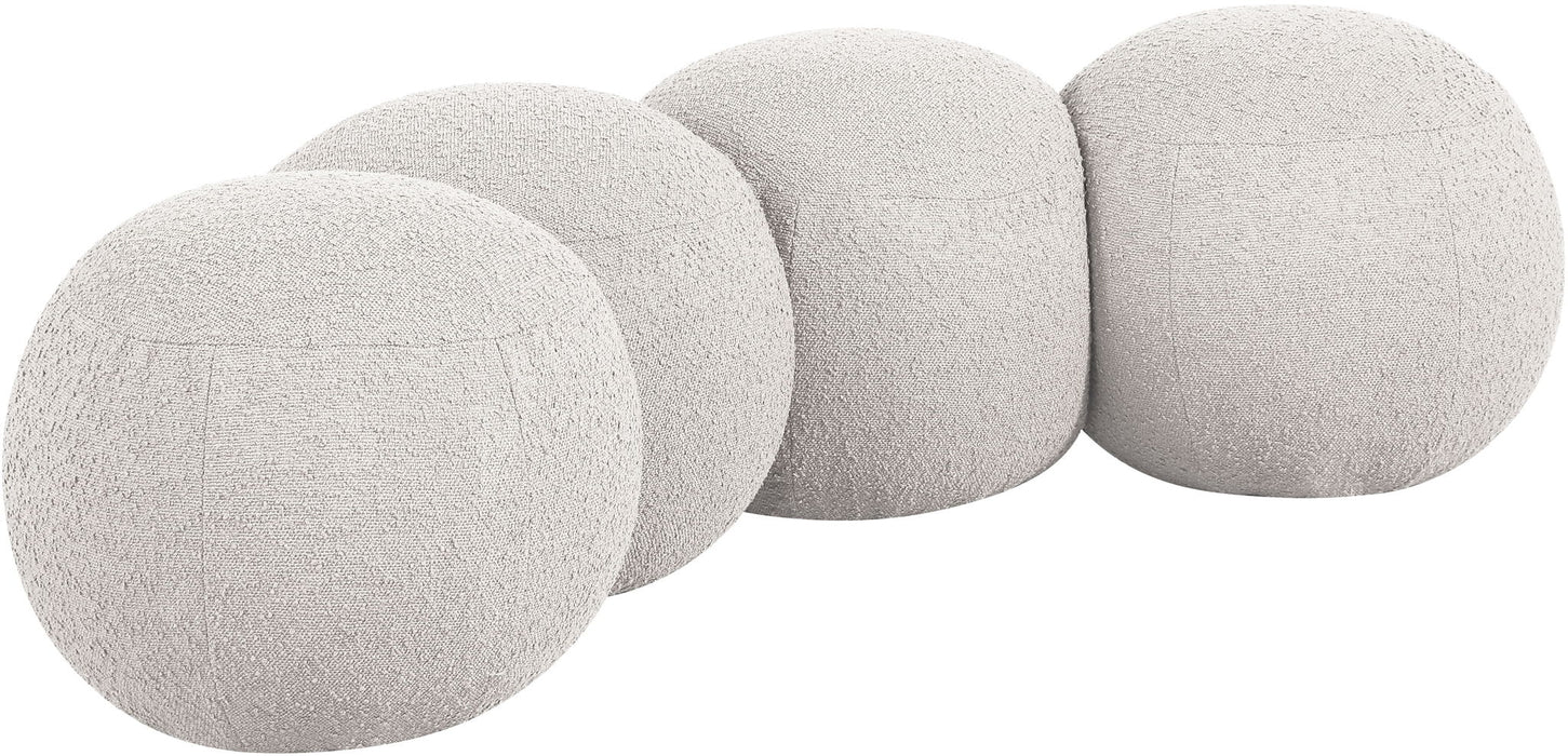 Apollo - Boucle Fabric Bench