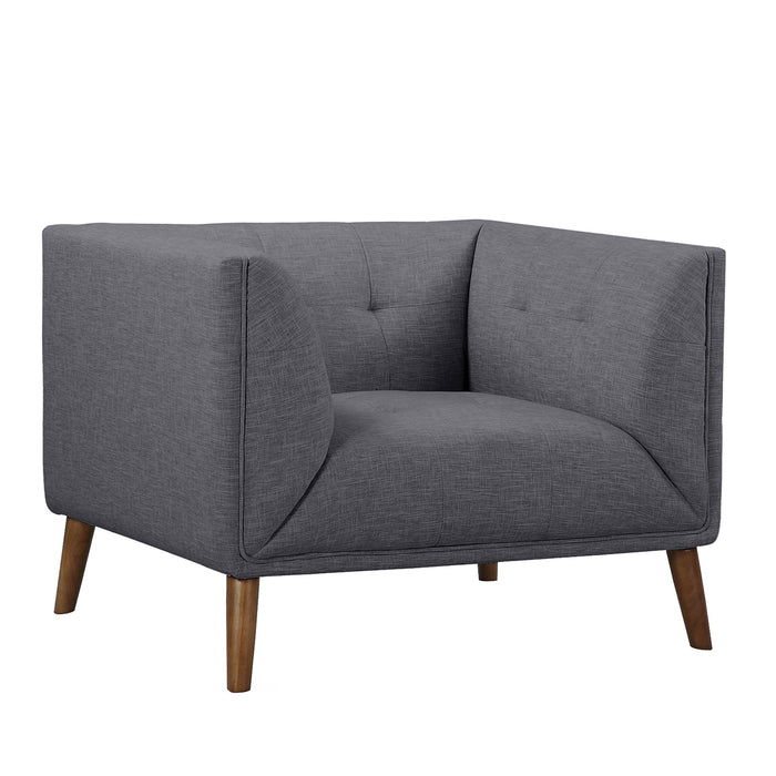 Hudson - Mid-Century Button - Tufted Chair
