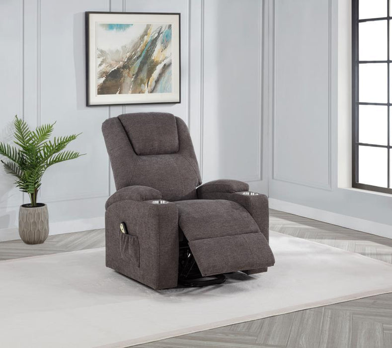 Louie - Chenille Upholstered Power Lift Massage Chair