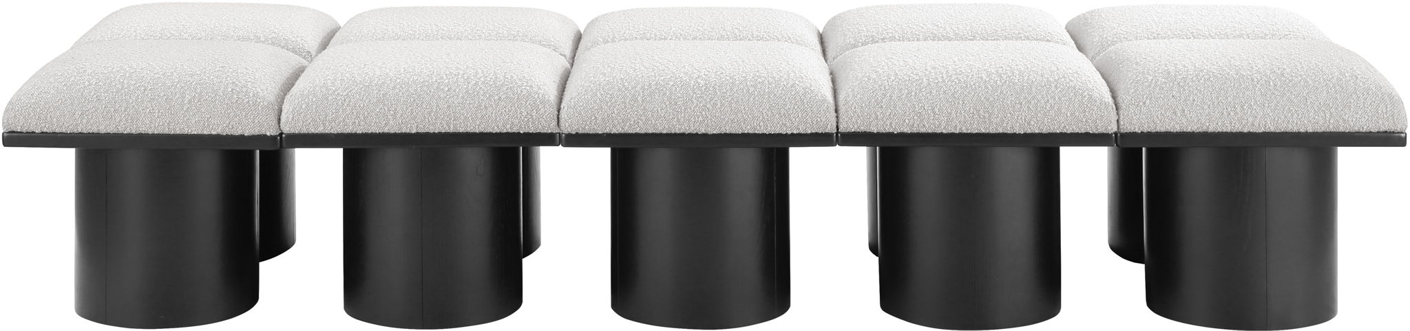 Pavilion - 10 Piece Modular Bench With Black Base