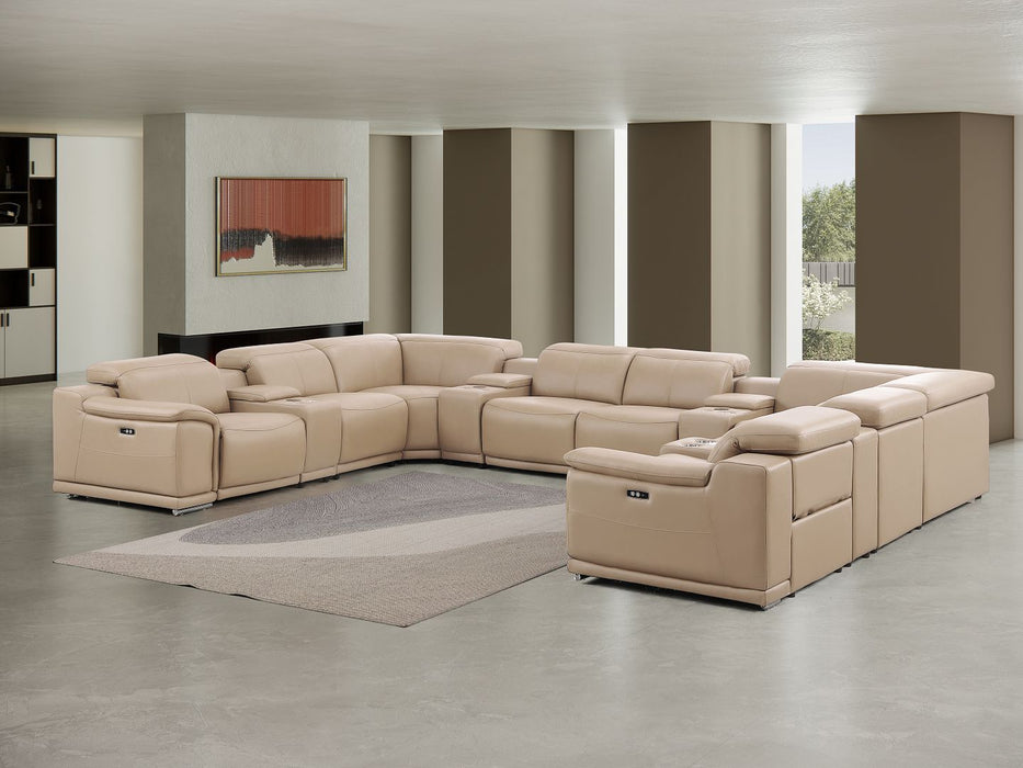2679 - 12-Piece U-Shaped Power Reclining Sectional In Genuine Leather (4 Recliners)
