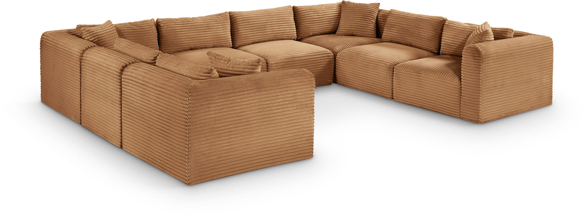 Shaggy - Fabric 8 Piece Modular U-Shaped Sectional