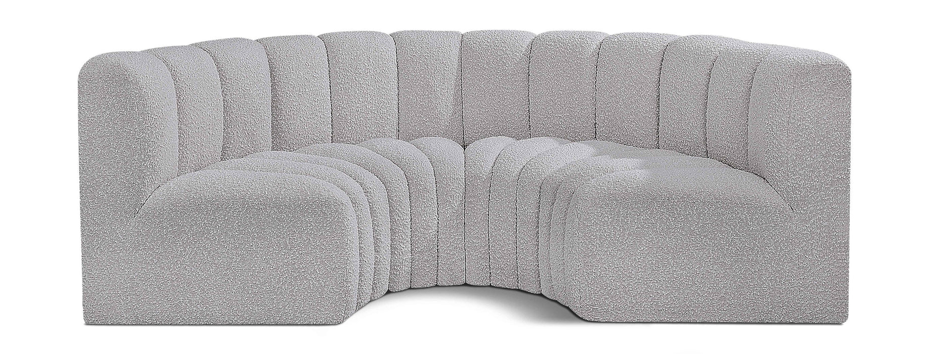 Arc - Boucle Fabric 4 Piece U-Shaped Modular Sofa