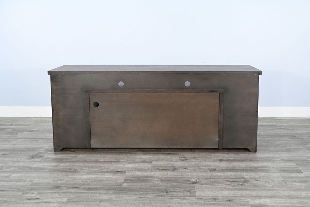 76" Media Console With Electric Fireplace