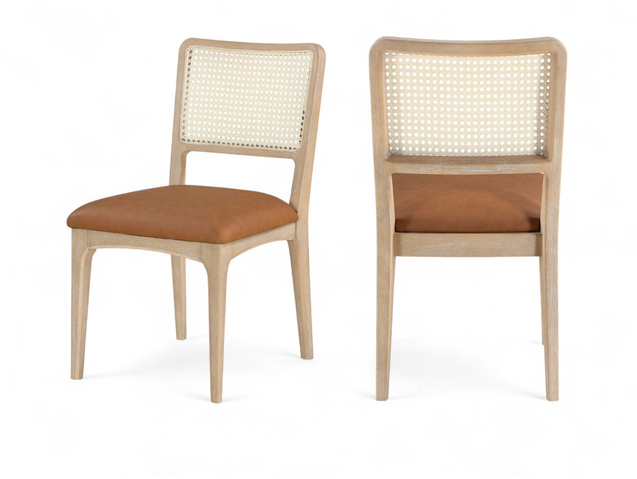 Atrium - Upholstered Seat Dining Chair With Brushed Natural Base (Set of 2)
