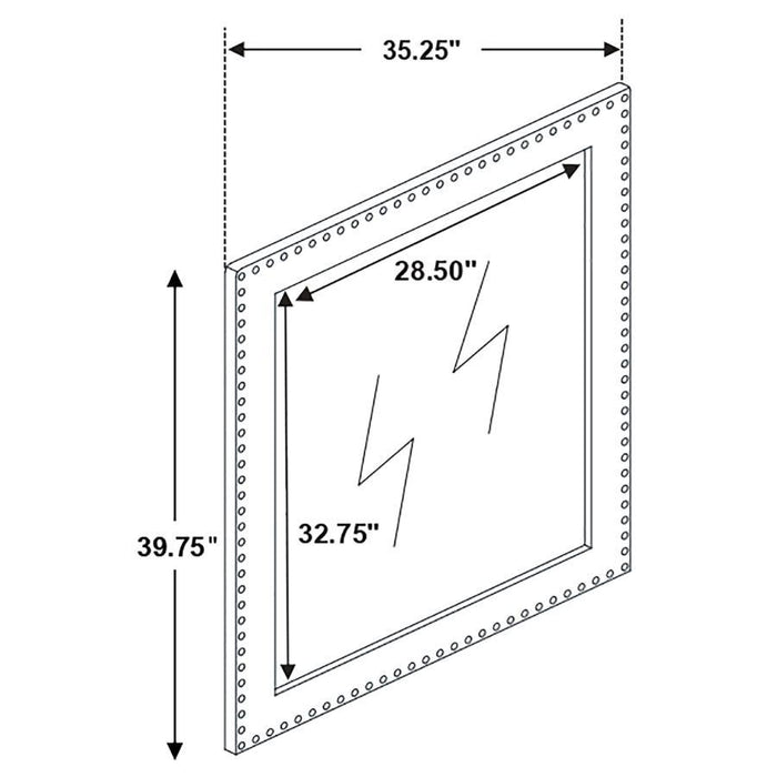 Melody - Upholstered Dresser Mirror