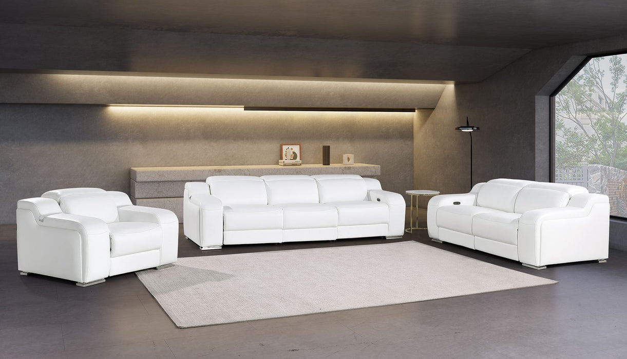 1116 - 6-Piece Modular Power Reclining Sofa, Loveseat & Chair Set In With 5 Power Recliners & Power Headrests