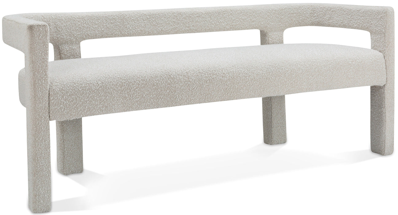 Athena - Boucle Fabric Bench