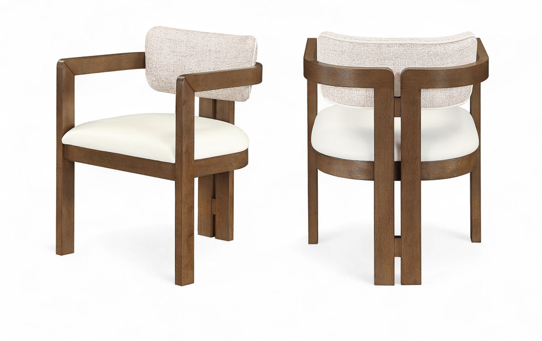 Ravina - Upholstered Dining Chair With Stained Brown Base (Set of 2)