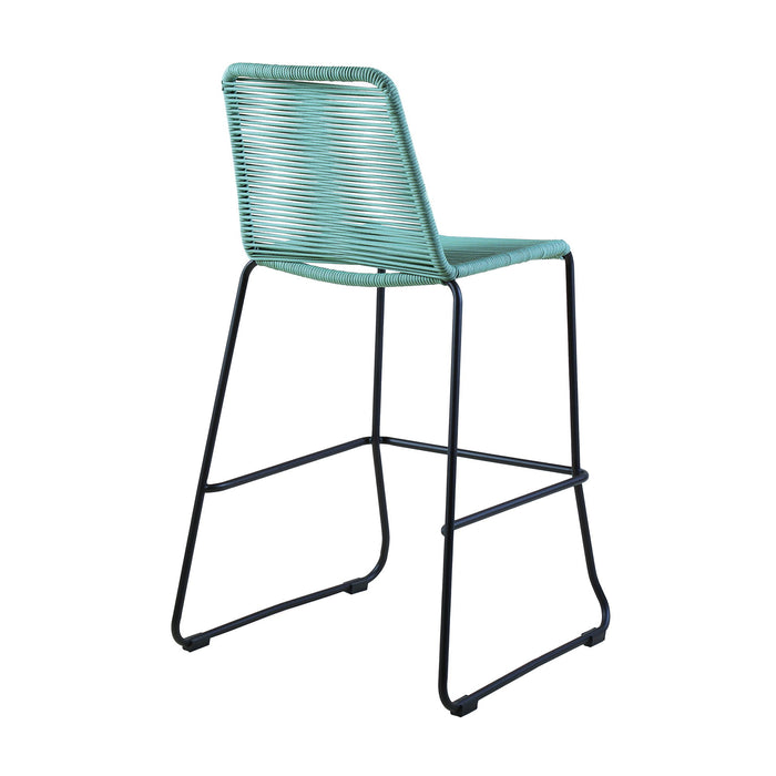Shasta - Outdoor Metal And Rope Stackable Stool (Set of 2)