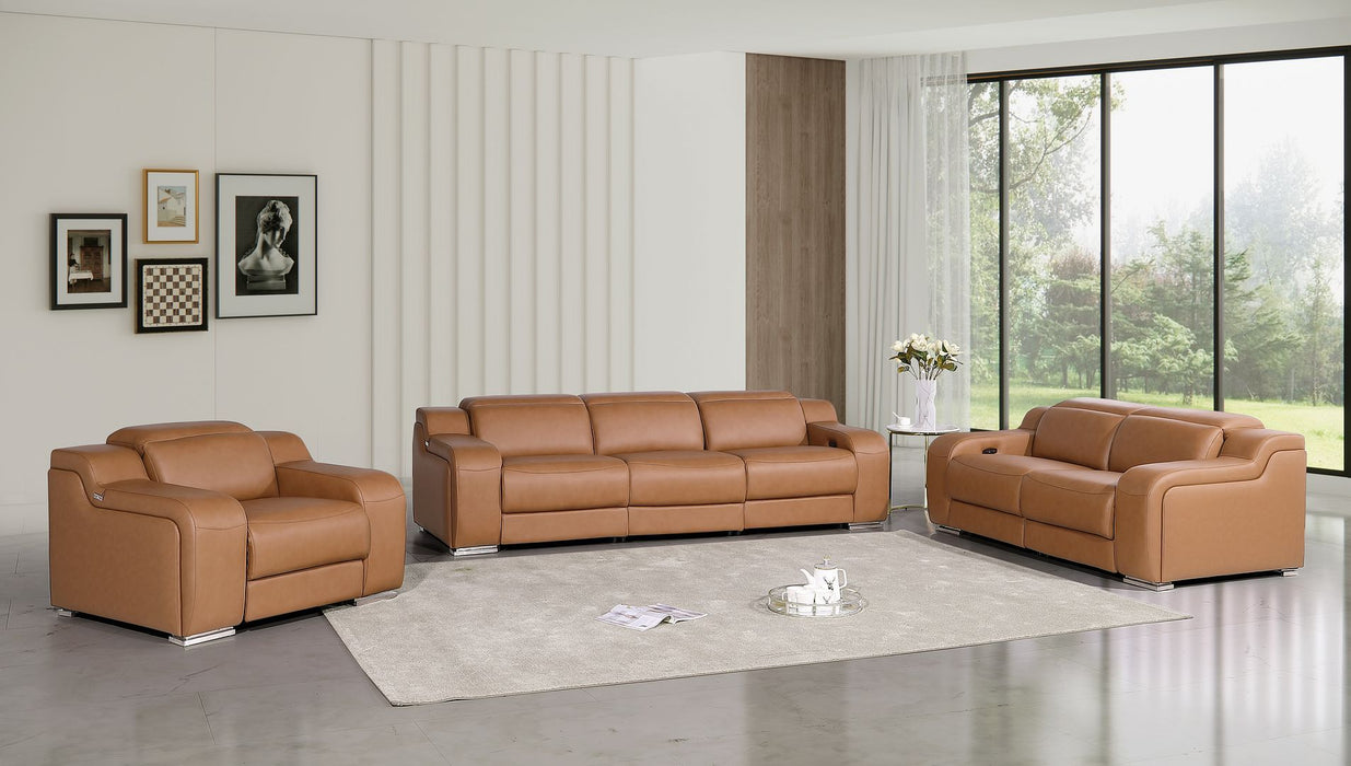 1116 - 6-Piece Modular Power Reclining Sofa, Loveseat & Chair Set In With 5 Power Recliners & Power Headrests