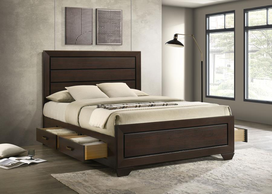 Kauffman - Wood Storage Panel Bed