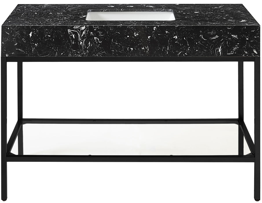 Marmo - Engineered Marble Bathroom Vanity With Black Base