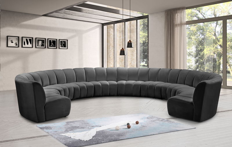 Infinity - 10 Piece Velvet Modular Sectional