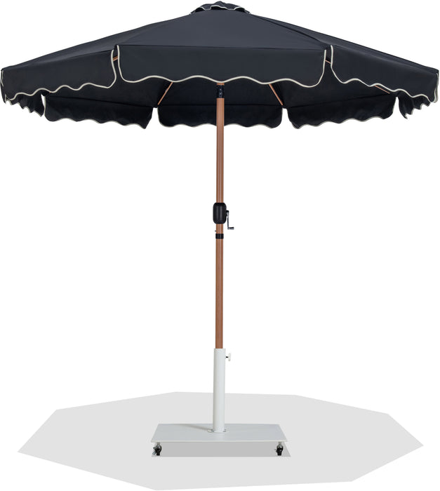 Amalfi - Aluminum Patio Umbrella - White Base / Light Brown Pole