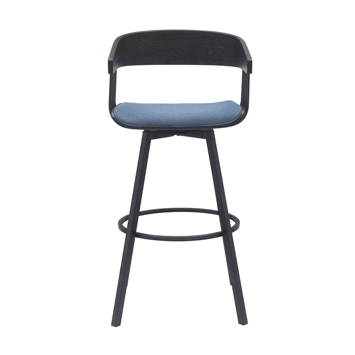 Athena - Swivel Black Metal Stool
